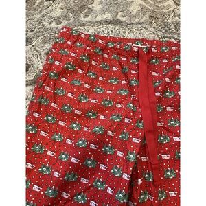 Vineyard Vines Men's Flannel Pajama Pants Medium Christmas Red Santa Whale
